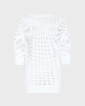 Vilebrequin - Women Crochet Sweater Solid - Pullover - Linh - White - Size XL