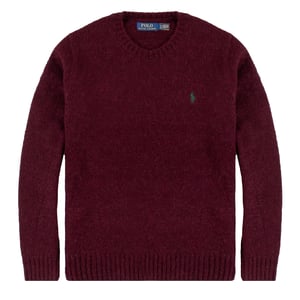 Polo Ralph Lauren Chunky Crew Knit Aged Wine Heather