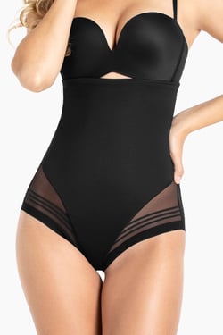 High Waist Women's Briefs Flawless - Black / 2XL