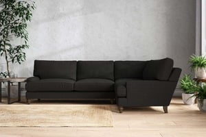 nkuku Marri Right Hand Corner Sofa | Make To Order | Grand | Brera Linen Charcoal