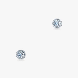 Lotus Petals Diamond Stud Earrings - 0.20 CT