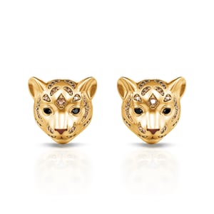 Jeulia "King of the Jungle" Tiger Sterling Silver Earrings