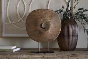 nkuku Cala Reclaimed Wood Objet On Stand | Decorative Accessories | One Size | Natural