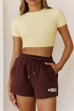 BASE Contour The Baby Tee Crop Top Yellow