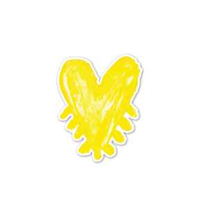 Pop Heart Yellow Paperless Wallpaper (12 per pack)