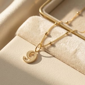18ct Gold Plated Number Pendant Charm Necklace - 9