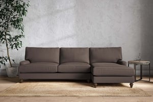 nkuku Marri Right Hand Chaise Sofa | Make To Order | Grand | Recycled Cotton Mocha