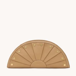 Hammitt Shelley Clutch Toasty Sand Brushed Gold