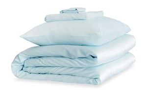 Pastel Blue Silk Duvet Set - Emperor / Standard Pillowcases
