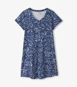 Women's Batik Flowers Polyknit Nightdress