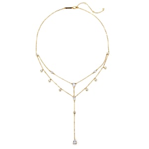 Dazzle Double Chain Y Necklace Sterling Silver