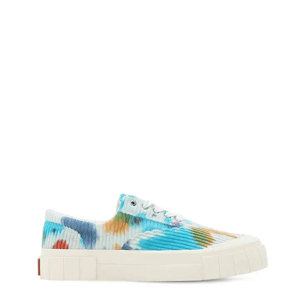 Good News Womens Opal Tie Dye Corduroy Trainer Navy / Brown