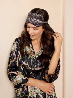 Eye Mask Satin Black Mystic Moth - Default Title