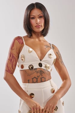 AKIRA Sarasota Embellished Bralette | Size XL