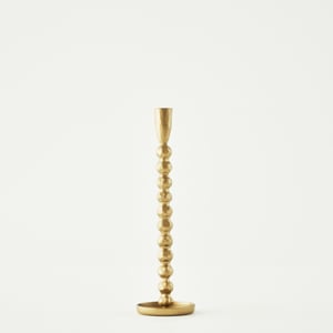 Sofya Gold Taper Candle Holder - 13"x3.5"