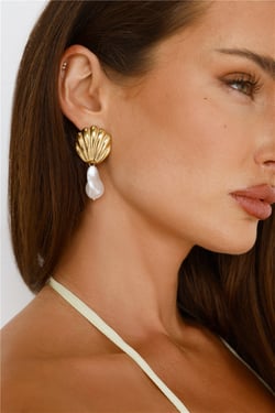 Beach Soiree Earrings Gold