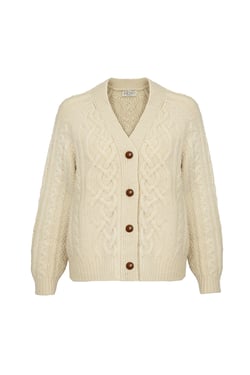Whitby Cardigan in Ecru