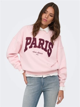 Jdy Mesa Paris Sweat - Chalk Pink - XS