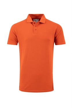 Weird Fish Giles Pique Polo Shirt Rust Leaves Size XL