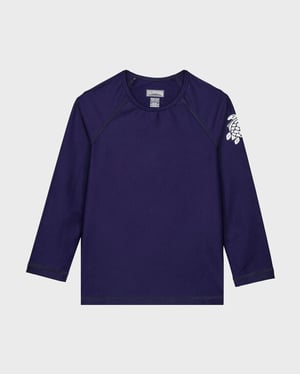 Vilebrequin - Kids Long Sleeves Rashguard Solid - Rashguard - Glassy-y - Blue - Size 10