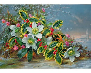 Winter Roses in a Landscape