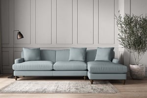 nkuku Deni Right Hand Chaise Sofa | Make To Order | Grand | Recycled Cotton Horizon