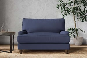 nkuku Marri Love Seat | Make To Order | Recycled Cotton Navy | No Colour