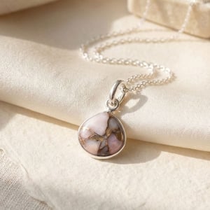 925 Sterling Silver Opal October Birthstone Necklace