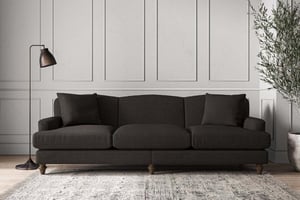 nkuku Deni Sofa | Make To Order | Super Grand | Brera Linen Espresso