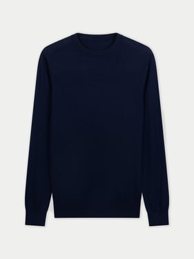 Cashmere Silk C-Neck Sweater - 2XL / mood indigo / MK0323-7019/0000