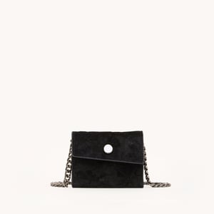 Hammitt Montana Pendant Noir Diamond Suede Gunmetal