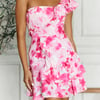 Ultimate Brunch One Shoulder Mini Dress Pink
