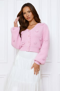 Blooming Delights Cardigan Pink