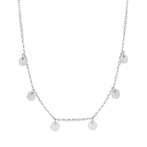 Textured Coins Sterling Silver Necklace