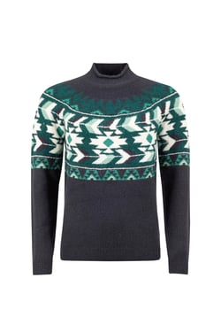 Weird Fish Arelia Ikat Knitted Jumper Midnight Size 8