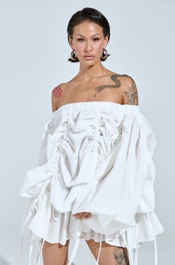 AKIRA Free As Can Be Mini Dress | White | Size Large