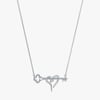 Clover Heart & Key Necklace - 0.10 CT