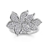 Jeulia Petal Bloom Design Sterling Silver Ring
