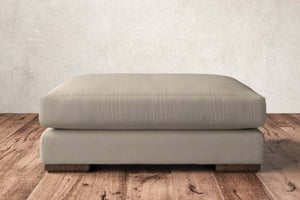 nkuku Guddu Dining Footstool | Make To Order | Grand | Recycled Cotton Stone