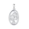 Oval Daisy Pendant Sterling Silver