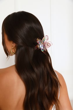 Island Girl Claw Clip Clear Pink