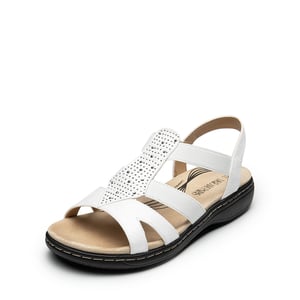 DREAM PAIRS Wide Toe Arch Support Rhinestones Strappy Sandals