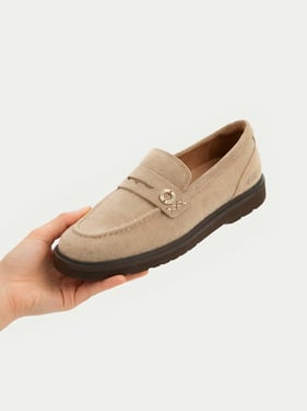 Organic Color Cashmere Loafers - 44 / warm grey / UF0004-1000