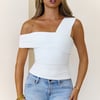 BASE Contour Luxe Form Off Shoulder Top White
