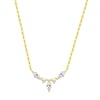 Gemstone Crown Necklace Sterling Silver