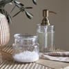 nkuku Ilcoso Recycled Hammered Glass Storage Pot | Bathroom | One Size | Clear