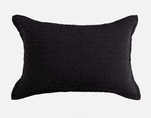 QE Home Jetset Black Pillow Sham, Geometric, Queen