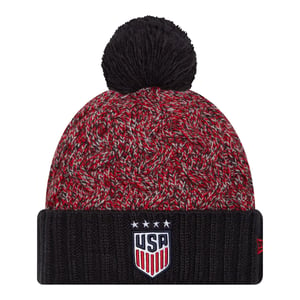 Women's New Era USWNT Marl Navy Knit Hat