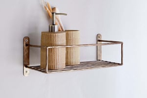 nkuku Olani Bathroom Shelf | Bathroom | One Size | Antique Brass