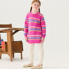Girls Rainbow Stripes Sweater Tunic